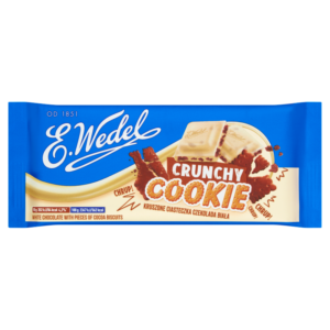 E. Wedel Crunchy Cookie Czekolada biała z ciasteczkami kakaowymi 90 g