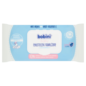 Bobini Baby Chusteczki nawilżane z witaminą E 70 sztuk