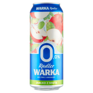 Warka Radler Piwo bezalkoholowe z lemoniadą o smaku jabłka z miętą 500 ml