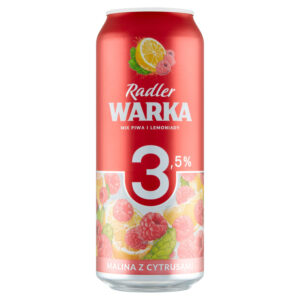 Warka Radler Piwo z lemoniadą o smaku maliny z cytrusami 500 ml