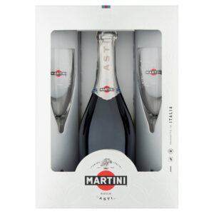 Martini Asti D.O.C.G. Wino białe słodkie musujące włoskie 750 ml i 2 kieliszki