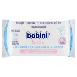 Bobini Baby Chusteczki nawilżane z rumiankiem i aloesem 60 sztuk