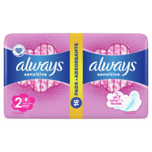 Always Ultra Sensitive Super Plus (rozmiar 2) Podpaski ze skrzydełkami, 16