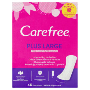 Carefree Plus Large Wkładki higieniczne świeży zapach 46 sztuk