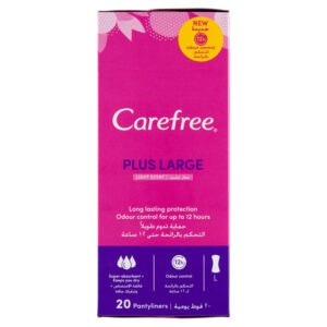 Carefree Plus Large Wkładki higieniczne o delikatnym zapachu 20 sztuk