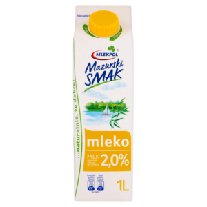 Mlekpol Mazurski Smak Mleko 2,0% 1 l