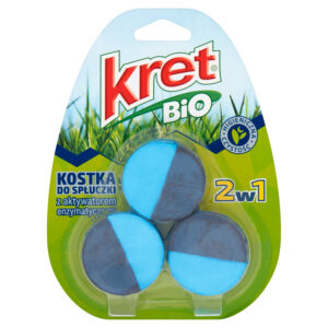 Kret Bio Kostka do spłuczki z aktywatorem enzymatycznym 2w1 150 g (3 x 50 g)