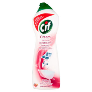 Cif Cream Pink Flowers z mikrokryształkami Mleczko do czyszczenia powierzchni 780 g