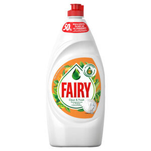 Fairy Clean & Fresh Pomarańcza z Trawą Cytrynową Płyn do mycia naczyń 900 ml