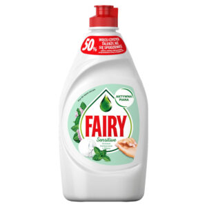 Fairy Sensitive Drzewo herbaciane z miętą Płyn do mycia naczyń 450 ml