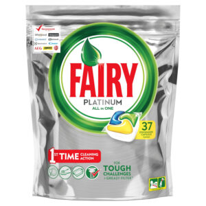 Fairy Platinum All in One Lemon Kapsułki do zmywarki 37 sztuk