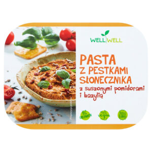 Well Well Pasta z pestkami słonecznika z suszonymi pomidorami i bazylią 125 g