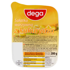 Dega Sałatka warzywna z kukurydzą 280 g
