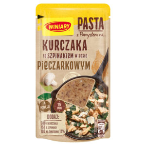 Winiary Pasta z pomysłem na... kurczaka ze szpinakiem w sosie pieczarkowym 80 g