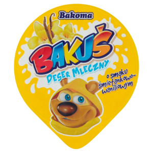 Bakoma Bakuś Deser mleczny o smaku śmietankowo-waniliowym 100 g