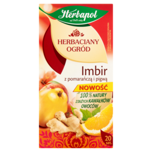 Herbapol Herbaciany Ogród Herbatka owocowo-ziołowa imbir z pomarańczą i pigwą 50 g (20 x 2,5 g)