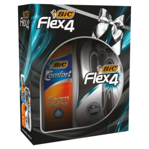 BiC Flex 4 Maszynka do golenia + Pianka do golenia 250 ml