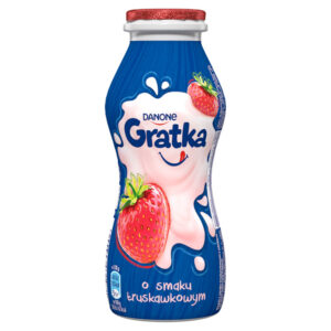 Danone Gratka Napój mleczny o smaku truskawkowym 170 g