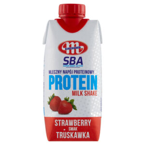 Mlekovita Super Body Active Mleczny napój proteinowy smak truskawka 350 g