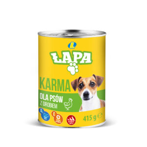 Karma dla psów Łapa z drobiem 415 g Lewiatan