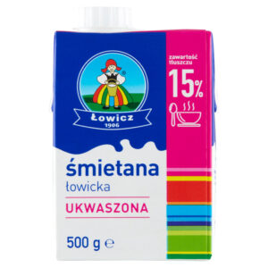 Łowicz Śmietana łowicka ukwaszona 15% 500 g