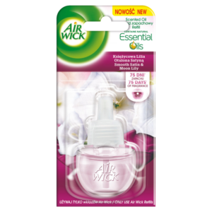 Air Wick Essential Oils Wkład do elektrycznego odświeżacza księżycowa lilia otulona satyną 19 ml
