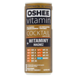 Oshee Vitamin Cocktail Suplement diety napój gazowany o smaku guavy-pomarańczy 250 ml