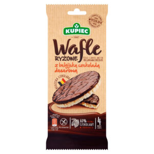 Kupiec Wafle ryżowe z belgijską czekoladą deserową 60 g (4 sztuki)