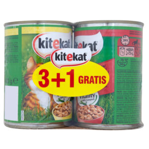 Kitekat z kurczakiem w sosie i z wołowiną w sosie Karma pełnoporcjowa 4 x 400 g