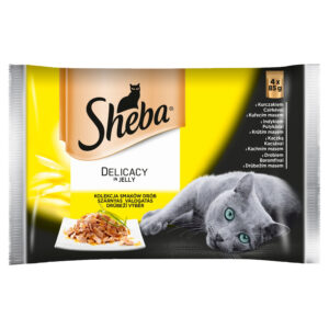 Sheba Delicacy in Jelly Karma pełnoporcjowa kolekcja smaków drób 340 g (4 x 85 g)