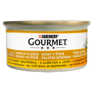 Gourmet Gold Karma dla kotów kurczak i wątróbka w sosie 85 g