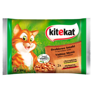 Kitekat Karma pełnoporcjowa drobiowe smaki w soczystym sosie 400 g (4 x 100 g)