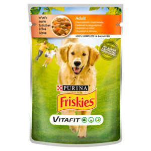 Friskies Vitafit Adult Karma dla psów z kurczakiem i marchewką w sosie 100 g