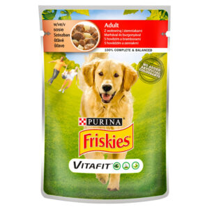 Friskies Vitafit Adult Karma dla psów z wołowiną i ziemniakami w sosie 100 g