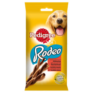 Pedigree Rodeo Karma uzupełniająca smakowite sprężynki do żucia z wołowiną 122 g (7 sztuk)
