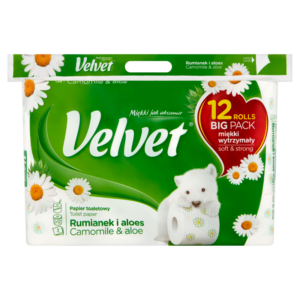 Velvet Rumianek i aloes Papier toaletowy 12 rolek
