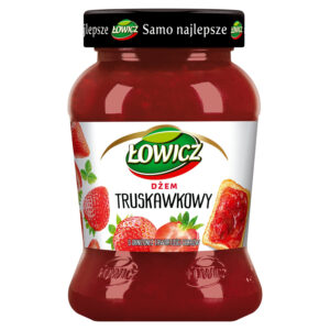 Łowicz Dżem truskawkowy o obniżonej zawartości cukrów 450 g