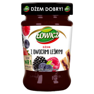Łowicz Dżem z owoców leśnych o obniżonej zawartości cukrów 280 g