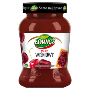 Łowicz Dżem wiśniowy o obniżonej zawartości cukrów 450 g