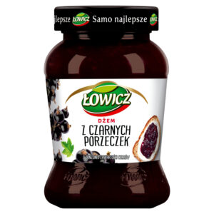Łowicz Dżem z czarnych porzeczek o obniżonej zawartości cukrów 450 g