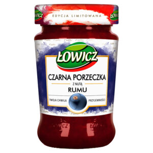 Łowicz Produkt owocowy z czarnych porzeczek o smaku rumu 280 g