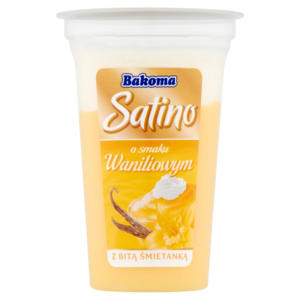 Bakoma Satino Deser o smaku waniliowym z bitą śmietanką 170 g
