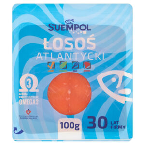 Suempol Łosoś atlantycki wędzony plastrowany 100 g