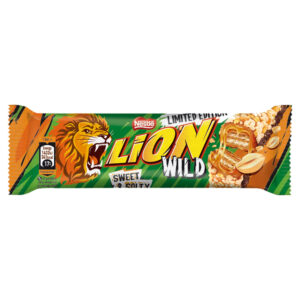 Lion Sweet & Salty Nadziewany wafel z karmelem orzechami płatkami pszennymi i mleczną czekoladą 30 g