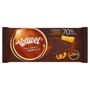 Wawel Czekolada gorzka ze skórką pomarańczy 70% Cocoa 100 g