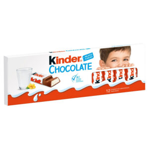 Kinder Chocolate Batoniki z mlecznej czekolady z nadzieniem mlecznym 150 g (12 x 12,5 g)