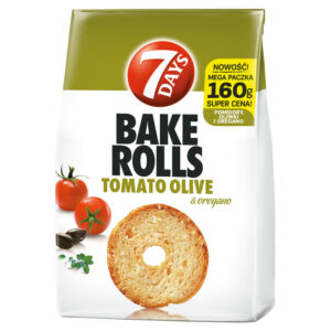 7 Days Bake Rolls Chrupki chlebowe o smaku pomidora oliwki i oregano 160 g