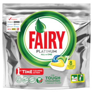 Fairy Platinum Lemon Tabletki do zmywarki, 8 kapsułek