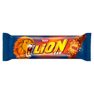 Lion Nadziewany wafel z karmelem i płatkami pszennymi w polewie kakaowej 42 g