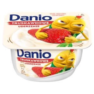 Danone Danio Serek homogenizowany truskawkowy 140 g